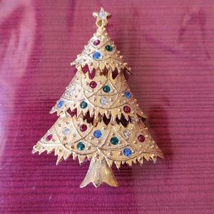 Vintage Eisenberg Ice Christmas Tree Brooch